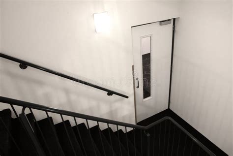 Modern Emergency Escape Staircase Stairwell Stock Photo Image Of