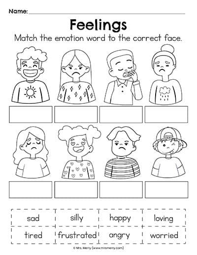 Learning Feelings And Emotions Worksheets Bundle By Daisy Green 94f