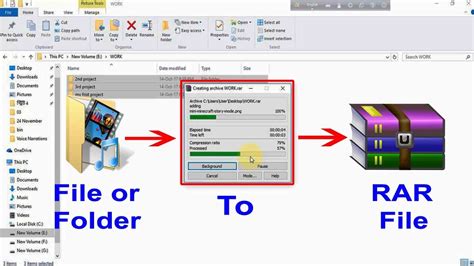 How To Make Rar File Using Winrar Convert File Or Folder To Rar Youtube