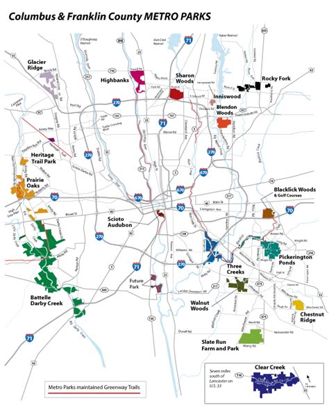 Metro Parks Central Ohio Park System Maps System Map Location