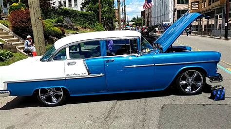 1955 Chevrolet Bel Air 4 Door Sedan Blue White Gr8 55 Youtube