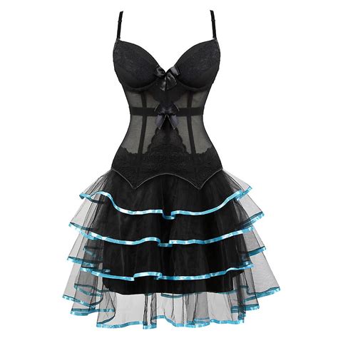 vintage korsett top bustier overbust dessous mit riemen tasse mini tutu rock frauen gotisk