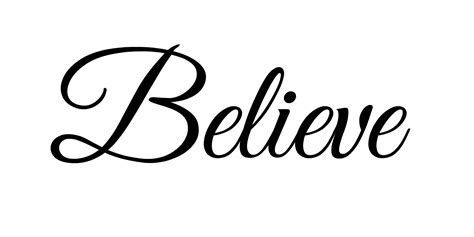 Believe Clip Art Black And White
