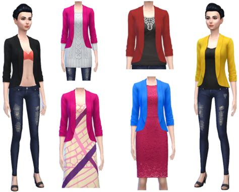 My Sims 4 Blog Accessory Blazer For Females By Lexiconluthorts4cc