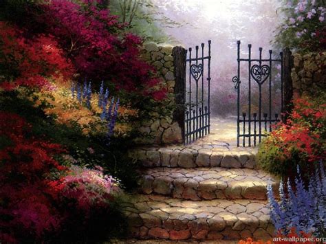 Beyond The Garden Path Painted By Thomas Kinkade My Favorite