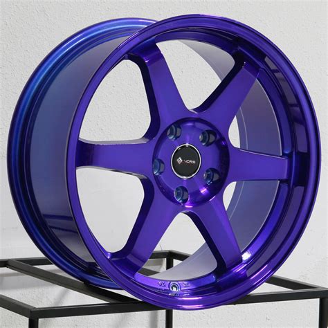 18x95 Vors Tr37 5x120 35 Candy Purple Blue Wheels Rims Set4 Wheels