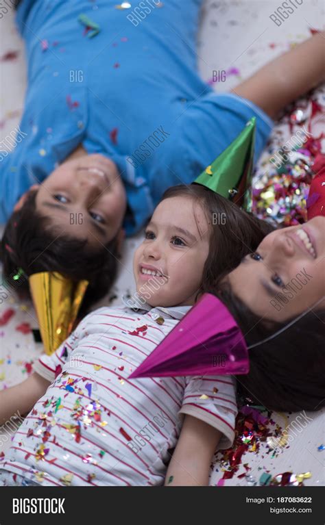 Happy Kids Celebrating Image And Photo Free Trial Bigstock