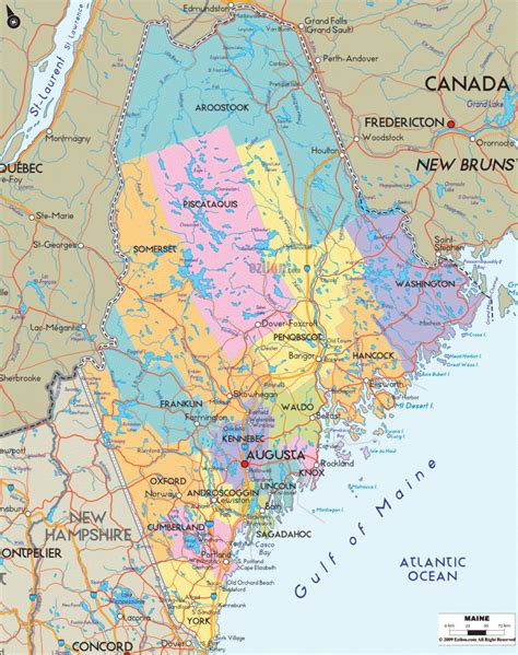 Maine USA Map Detailed TravelsFinders Com