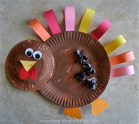 Paper Plate Turkey Craft I Heart Crafty Things