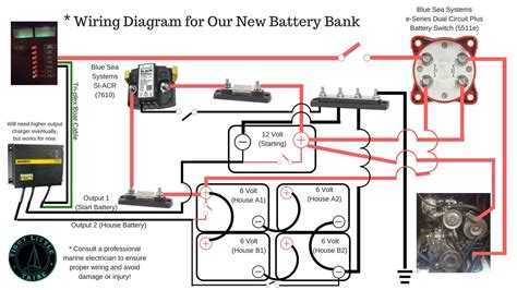 Use the circuit diagram to wire the transformer secondary terminals to the switch. Blue Sea Systems Battery Switch 5511e & ACR 7610 | 6 Volt Battery Bank Diagram in Series ...