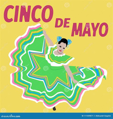 illustration cinco de mayo festival dance mexican poster vector stock vector illustration