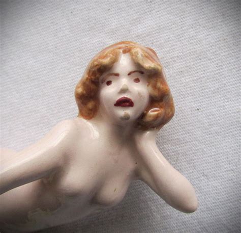 Vintage Art Deco Nude Bathing Beauty Porcelain Figurine Ebay