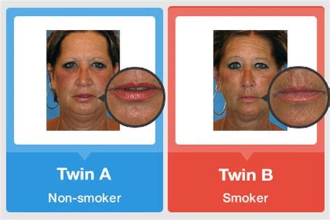 smoker vs non smoker face