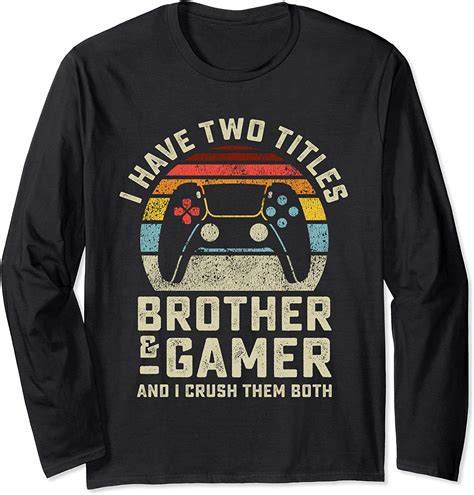 Gamer Brother Son Video Games Ts Boys Long Sleeve T