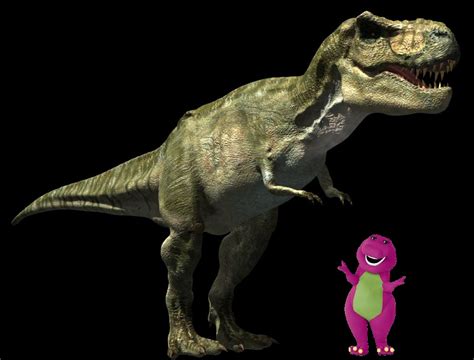 Barneys Actual Size Compared To The T Rex By Pyro Raptor On Deviantart