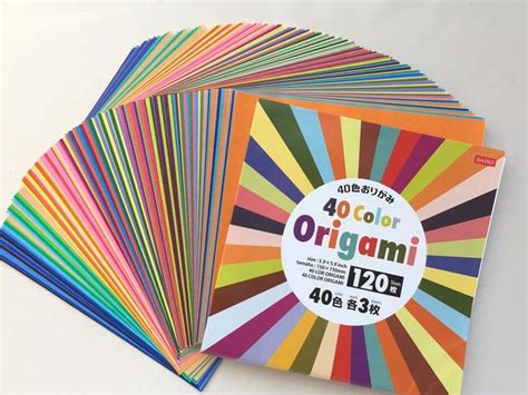120 Sheets Of Origami Paper 40 Colors Solid Colors Etsy Origami