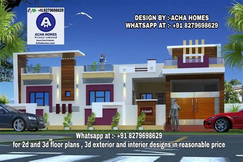 Best House Front Elevation Top Indian 3d Home Design 2 Bhk Single