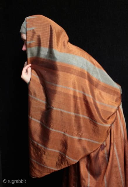 Syrian Womans Silk Abaya Street Dress From Aleppo Technically A Combined Skirt And Attached