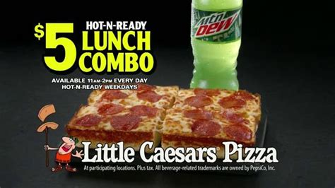 little caesars pizza 5 hot n ready lunch combo tv commercial jingle