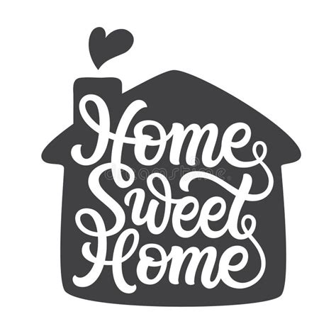 Home Sweet Home Vector Typography Stock Vector Illustration Of