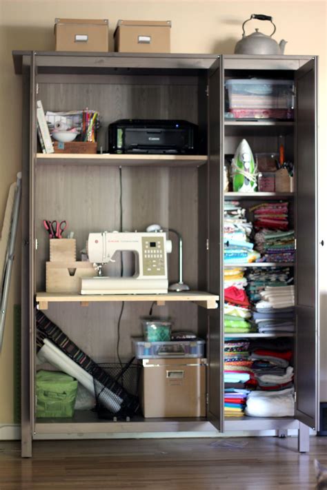 We own two ikea wardrobes. IKEA Hack - Wardrobe to Sewing Room | Ikea hack storage ...