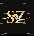 Lettre SZ logo Design. Modèle de logotype SZ initial pour les ...