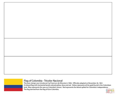 Dibujo De Bandera De Colombia Para Colorear Dibujos Para Colorear