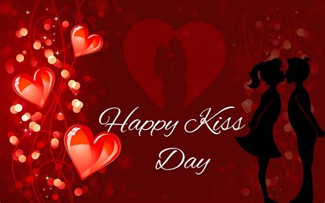 Happy Kiss Day Kissing Couple Hd Wallpaper