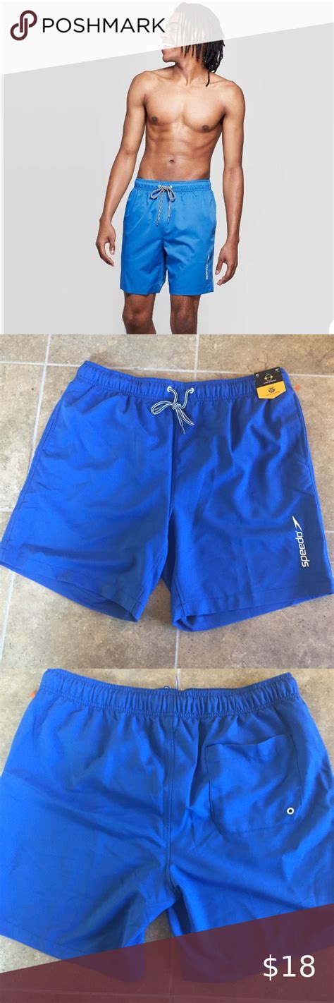 🏊‍♂️ New Speedo Blue Swim Shorts New Mens Speedo Swimsuit Shorts With