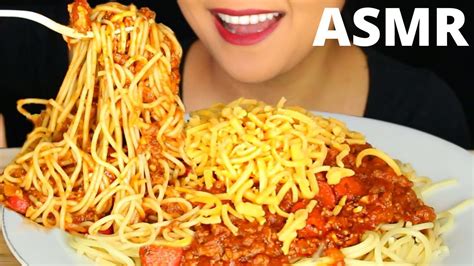 Asmr Meaty Spaghetti Filipino Style Eating Sounds Mukbang Filipino