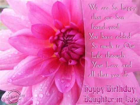 Well, the good news is that a birthday message for your daughter in law doesn't have to be specific about your relationship with her. Birthday Wishes For Daughter In Law