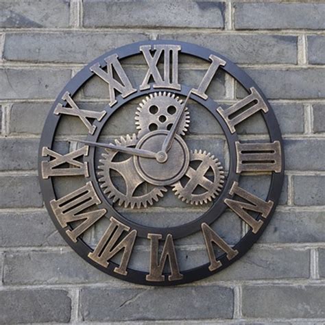 Oversized Rustic Wall Clock