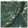 Aerial Photography Map of Sauk City, WI Wisconsin