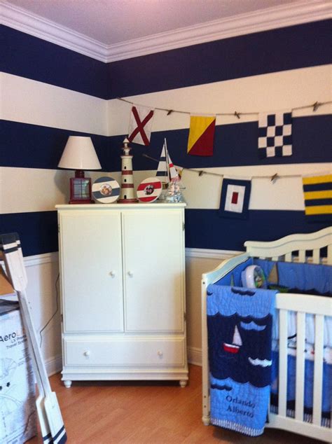 Nautical Nursery Would Be Cute To Get The Yacht Flags To Spell Out