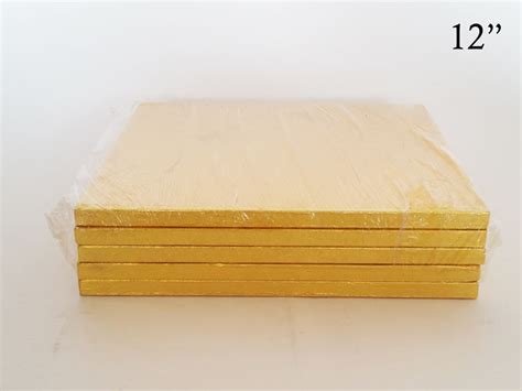 12″ Cake Drums Gold Square Drums Bakery And Patisserie Products