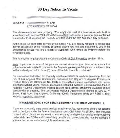 The notice provides the tenant with thirty (30) days to vacate the rental unit. Printable Sample 30 Day Notice To Vacate Template Form ...