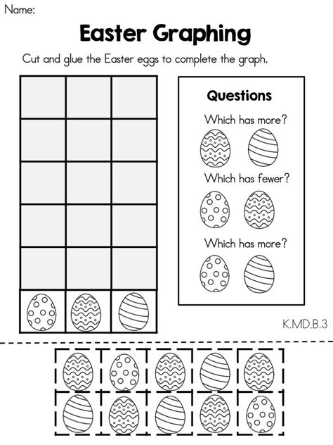 Easter Graphing Cut And Paste Easter Eggs To Complete The Graph