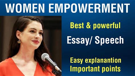 Women Empowerment Speech In English Speech On Women Empowerment Essay Writing Speech