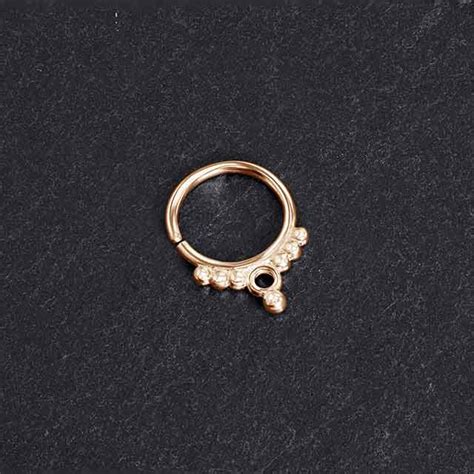 14k Rose Gold Nose Hoop Tribal Beauty Patapatajewelry