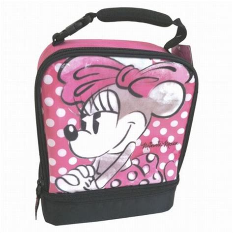 Disney Minnie Mouse Polka Dots Soft Lunch Box Insulated Bag Hot Pink
