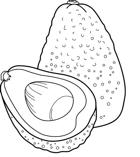 Cute Avocado Coloring Coloring Pages