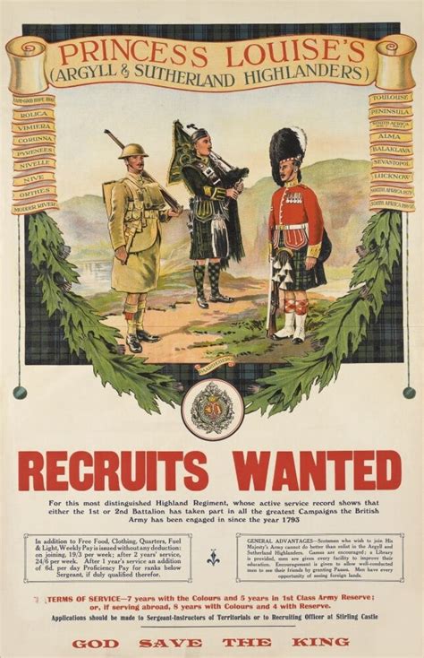 British Military Recruitment Poster Ww1 Poster Print By The National