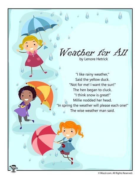 Weather For All Poetry For Spring Woo Jr Kids Activities Children