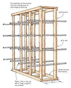 Lumber storage rack & cart from lumberjocks. lumber storage rack plans - Google Search | DESIGN STUDIO ...