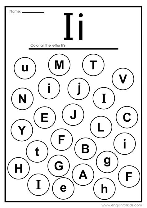 Free Printable Letter I Worksheets For Preschoolers Printable Cards