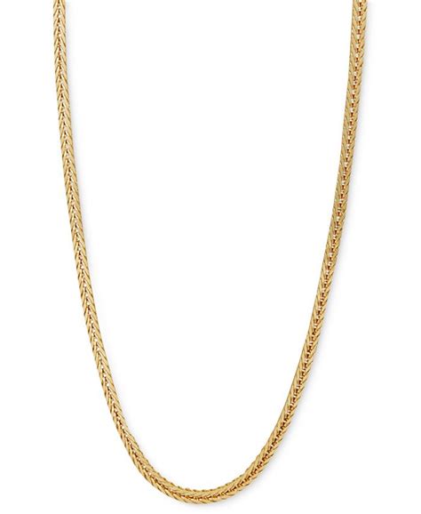 Macys Italian Gold 18 Foxtail Chain Necklace 1 13mm In 14k Gold