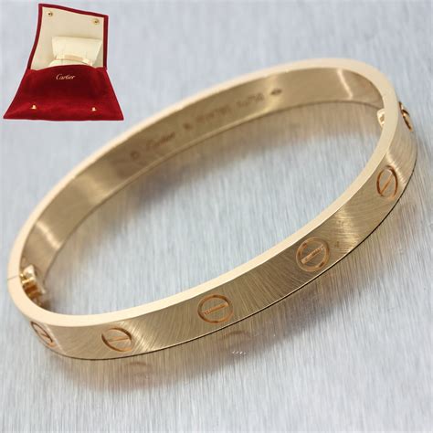 Authentic Cartier 18k Rose Gold New Style Screw Love Bangle Bracelet