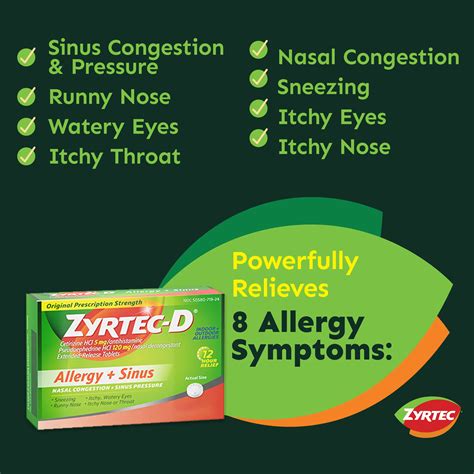 Zyrtec D Allergy Medicine Plus Decongestant Zyrtec