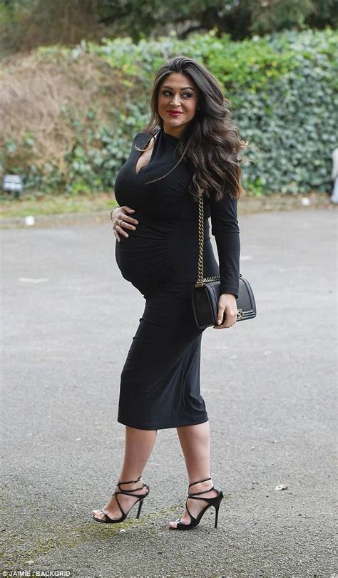 Casey Batchelor Flaunts Her Growing Bump In A Tight Dress After