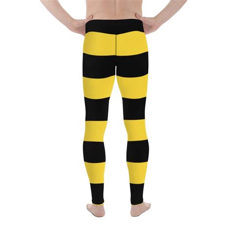 Bumble Bee Yellow Black Stripe Mens Leggings Easy Etsy